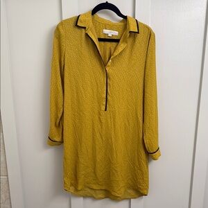 LOFT Mustard Tunic with Black Accents